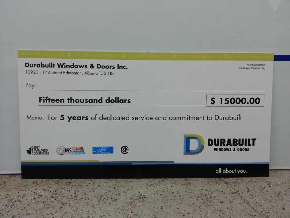 Sherwood Park foamcore signs